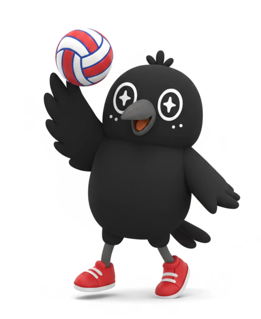 MASCOTA CUERVOS VOLEIBOL